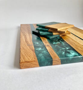 Planche à découper en résine époxy et bois Artisan River-Fabricant de gros - Product Image 2