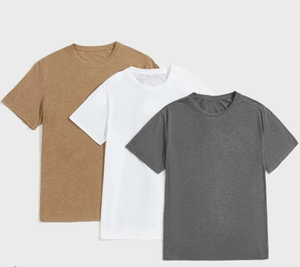 T-shirt décontracté de haute qualité 100 % coton vierge pour hommes, personnalisable, épais, pour impression sur mesure 2026 - Product Image 1
