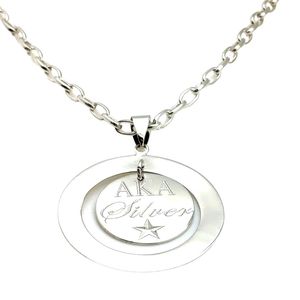 Collar con Colgante de Halo de Estrella Plateada AKA, Joyería Elegante en Tono Plateado para Mujer, Accesorio de Moda de Lujo con Halo de Estrella Brillante - Product Image 1