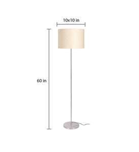 Lampe de sol d'angle de luxe en coton avec abat-jour, base métallique, écologique, OEM/ODM, faible MOQ, prix d'usine, vente en gros, approvisionnement en vrac - Product Image 2