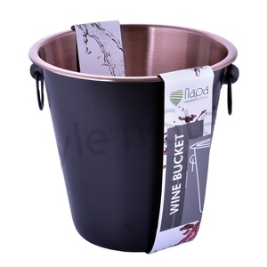 Acier inoxydable 5L Luxe Champagne Or Seau À Glace Avec Poignée Seau À Champagne Avec Emballage au prix de gros - Product Image 1