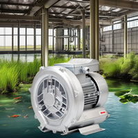 370W, moteur électrique monophasé de faible puissance, 220V, 0,5hp, aspiration d'air, souffleur à anneau Turbo régénératif, étang à poissons et crevettes