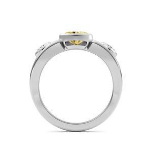 Bague en diamant de laboratoire ovale taillé de 1,37 carat (CTW) SJR60647 en or jaune 10K pour fiançailles, mariage, bijoux fins, coffret cadeau - Product Image 3