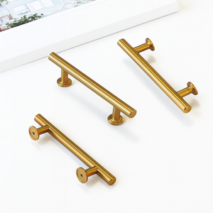 Producto Popular: Tirador Cilíndrico Moderno de Aleación de Zinc y Latón Satinado para Gabinetes de Cocina, Baño y Armarios - Product Image 4