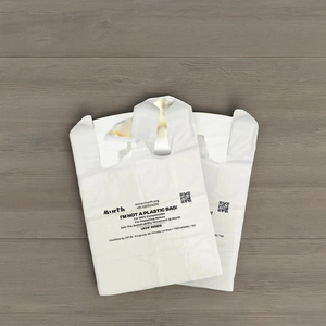 Sacs de courses en polybutylène téréphtalate (PBAT) à découpe en W, impression flexographique, thermoscellables, emballage PE biodégradable et compostable, Haryana, commandes personnalisées acceptées - Product Image 5