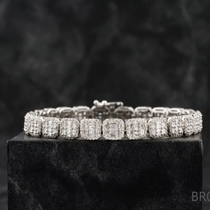 Bracelet gourmette de luxe en diamant de laboratoire VVS, taille brillant rond, chaîne hip-hop haut de gamme, bijoux raffinés - Product Image 3