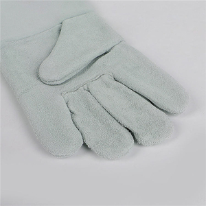 Heat Resistant <b>Long</b> Hand Leather Tig Welding <b>Gloves</b> for Welder Workers - Product Image 4