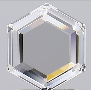 Diamante de 1.25 CT, corte hexagonal rosa, cultivado en laboratorio, CVD, color E, VS1, pulido a mano en India, para la elaboración de anillos, pendientes y colgantes. - Product Image 1