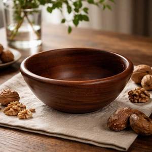 Juego de Tazones de Madera Ecológicos Hechos a Mano, Diseño de Lujo, Aptos para Lavavajillas, Personalizables para Frutas, Decoración de Restaurantes/Hoteles, Regalos - Product Image 1