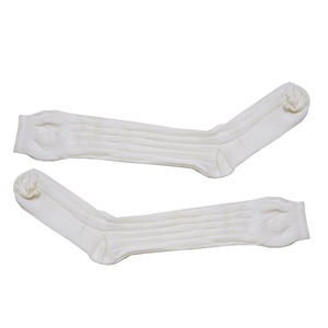 White <b>Knee</b> <b>High</b> <b>Socks</b> Wool Scottish Kilt Hose for Highland Dress and Parade Use Made in Pakistan - Product Image 4