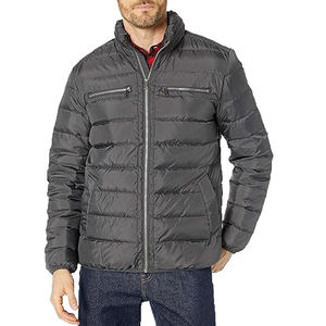 Best Quality <b>Cheap</b> Price OEM Service Men <b>Puffer</b> <b>Jacket</b> Canvas Stand Collar Front Logo Customized Color Wholesale - Product Image 1