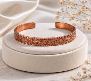 Bracelet magnétique en cuivre massif, design flamme incurvée, style tribal minimaliste, bijou en métal tendance, design exquis - Product Image 6
