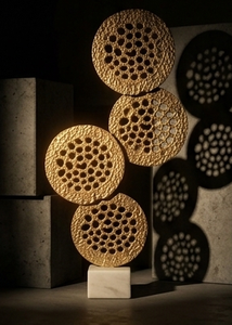 Sculptures décoratives modernes plaquées or, faites à la main, pour la maison et l'hôtel, pour le salon, objets sculptés faits à la main - Product Image 3