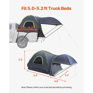 "2-3 Person <b>Waterproof</b> Truck Bed <b>Tent</b> for 5.0-5.2 ft Pickups Camping Sturdy Double Layer" - Product Image 3