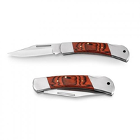 Couteau de survie tactique pliable en acier inoxydable et bois, gravure laser, personnalisable OEM, vente chaude EP