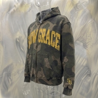 Sweat-shirt à capuche zippé camouflage SnowGrace pour homme, coupe décontractée, en molleton bouclette, avec poches, idéal pour l'automne