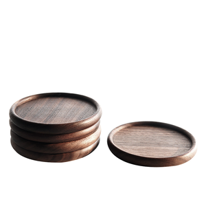 Posavasos de madera de la mejor calidad, juego de 4 piezas, decoración para el hogar, posavasos de madera personalizables, tapetes de mesa de madera. - Product Image 4