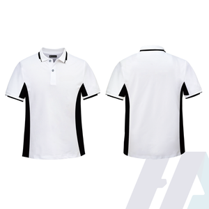 Polo bicolore pour hommes Unisexe Polyester de haute qualité 175 GSM Mélange pour respirabilité Confort Broderie personnalisée & Service OEM - Product Image 4