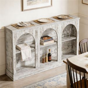 Large <b>Storage</b> Space <b>Console</b> Desk Entrance <b>Table</b> with <b>Storage</b> Cabinet Practical <b>Storage</b> Desk - Product Image 4