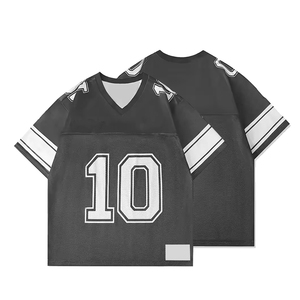 Camiseta de fútbol estilo boxy de doble capa de malla con hombros caídos y color personalizado, fabricada en Pakistán, para hombre. - Product Image 5