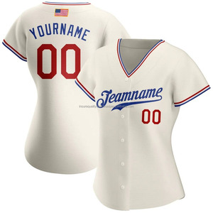 Ensembles de maillots de baseball personnalisés 100% polyester, respirants, à séchage rapide, anti-humidité, logo imprimé, col en V, 240g, unisexe, adulte - Product Image 2