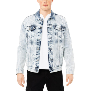 Wholesale High Quality Custom <b>Men</b> Denim <b>Jacket</b> Spring 100% Cotton <b>Long</b> Sleeve Single Button Breathable High Street Style - Product Image 1