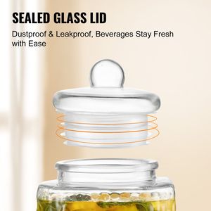 Dispenser per Bevande Fredde in Acciaio Inox da 1,5 Galloni con Rubinetto, Dispenser per Succhi in Vetro, Supporto Autoportante per Bevande - Product Image 5