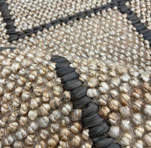 พรมปูพื้นทำมือสไตล์โมเดิร์นจากเส้นใยปอกระเจา ดีไซน์ลายเส้นนามธรรม เป็นมิตรกับสิ่งแวดล้อม สไตล์โบโฮ เหมาะสำหรับห้องนั่งเล่น ห้องนอน และตกแต่งบ้าน - Product Image 2