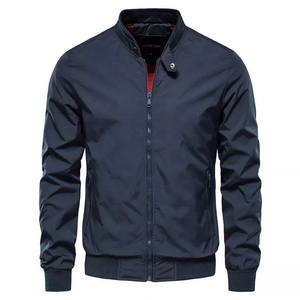 Chaqueta Bomber Rosa para Hombre SIRIUS SPORTS, Cuello Alto, Cierre Frontal con Cremallera, Corte Regular Informal, Material de Forro Polar de Poliéster/Nailon, Ropa de Invierno - Product Image 3