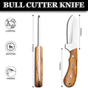 Cuchillos Vaqueros Industriales OEM Baratos con Funda de Cuero - Cuchillo Cortador de Toro de Acero Hecho a Mano de 8 Pulgadas - Product Image 2