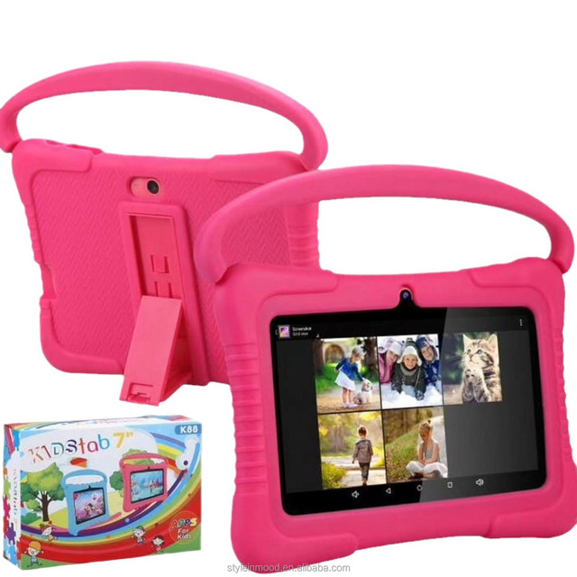 Quality Choice Children's Tablet PC 7 Inch Portable Silicone Case 1+16 Tutor Machine HD Eye protection Android Kid