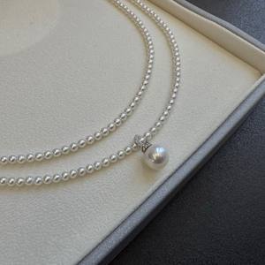 Collier de perles rouges chinoises de 3-4 mm - Product Image 3