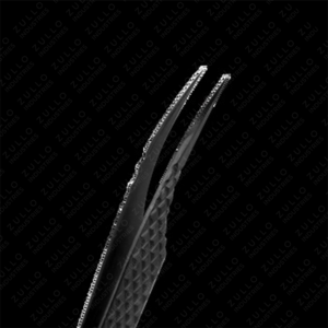 Pince à cils en acier inoxydable avec revêtement en titane noir, logo personnalisé, pointe pointue professionnelle, applicateur d'extensions de cils - Product Image 2