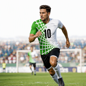 Ensemble de maillots de football à col en V pour hommes, personnalisable avec le nom de l'équipe/les numéros/le nom du joueur, imprimé numériquement, évacuation de l'humidité, coupe ajustée, manches courtes - Product Image 1