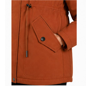 Women's Long Hooded Parka <b>Jacket</b> featuring <b>Warm</b> Fleece Interior, <b>Waterproof</b> Windproof Fabric and Modern Slim Fit Winter Fashion - Product Image 5