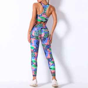 Conjunto de Yoga para mujer, ropa deportiva, sujetador deportivo sin costuras y leggings, ropa deportiva para gimnasio, entrenamiento, Pilates, meditación, correr - Product Image 5