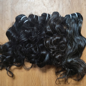 ผมอินเดียแท้แบบ Remy สีเทาหยิก ขนาด 1015 นิ้ว - โทนสีเงินธรรมชาติ คุณภาพพรีเมียม เย็บด้วยเครื่องจักรแบบ Double Weft - Product Image 5