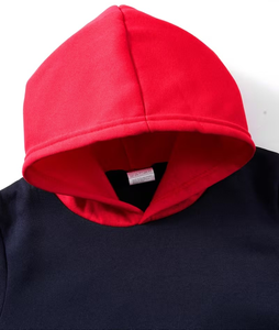 Sweat-shirt à capuche en polaire vintage respirant pour enfants, manches régulières, couleur unie, vêtements d'automne, fabriqué au Bangladesh - Product Image 5