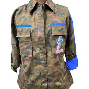 Veste camouflage Jack and Jill pour femme, manteau utilitaire boutonné, logo personnalisé, OEM en gros - Product Image 1