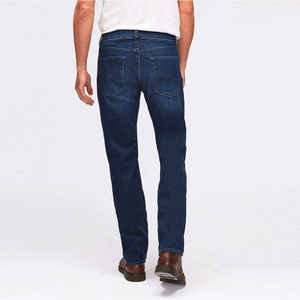 Jeans personnalisés pour hommes de haute qualité à 100 %, pantalon en denim délavé pour homme, jean droit en denim uni tendance pour hommes - Product Image 2