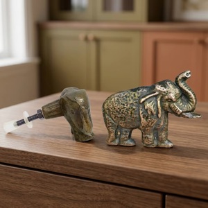 Poignée de meuble en alliage de zinc en forme d'éléphant, design original, moderne, installation facile, écologique, pour salle de bain et salon - Product Image 3