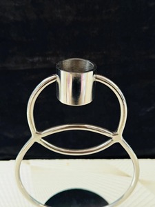 Simple Silver Candle Holder Ideal For Living Room Bedroom Side <b>Table</b> And Dining <b>Table</b> Centerpiece Candle Stand From India - Product Image 2