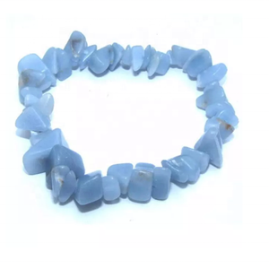 Bracelet super puce bracelet de puce d'angélite naturelle cristal bracelet de puce de pierre pierre gemme femmes coloré naturel grossiste - Product Image 1
