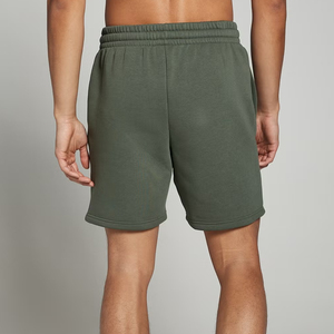Men's Beige Drawstring <b>Shorts</b> With Skull Print Front Logo Mid Waist Cotton Knitted Casual Style - Product Image 5