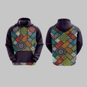 เสื้อฮู้ดผ้าฝ้ายแบบสวมหัวสำหรับผู้ชายเสื้อฮู้ดโอเวอร์ไซส์พิมพ์ลายแบบหรูหรา - Product Image 1