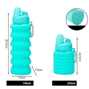 Bouteille d'eau pliable en silicone de qualité alimentaire grande capacité pour le sport et l'extérieur 500/700 ml – Tasse extensible - Product Image 5