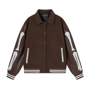Vestes universitaires d'automne pour hommes, style Letterman, avec logo personnalisé, manches longues, vestes universitaires vierges, veste de baseball décontractée - Product Image 1