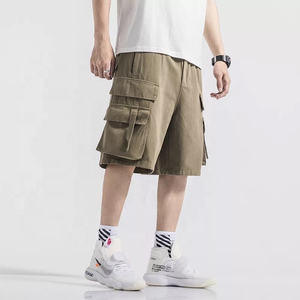 Shorts cargo pour homme personnalisés, multi-poches, streetwear, coupe ample, en coton, décontractés, shorts utilitaires, shorts de mode d'été - Product Image 5