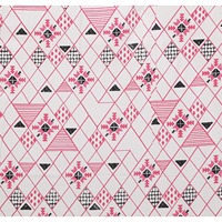 Ensemble de housse de couette en coton pur à imprimé floral classique moderne 400TC 7 pièces avec housses d'oreiller rose et blanc pour la maison