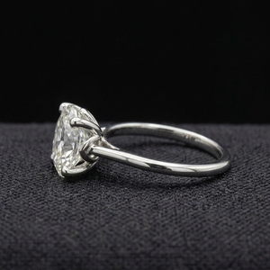 Classic Platinum ring minimalist engagement band smooth bright polish daily wear jewelry gift for modern look - Product Image 2
